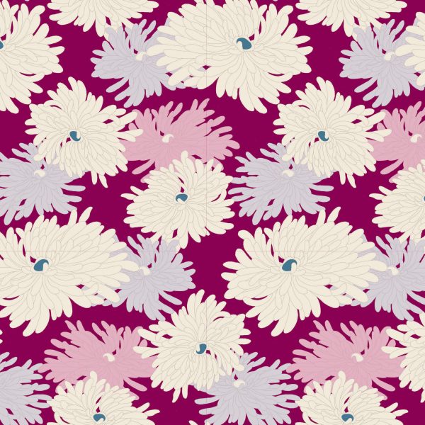 TELA TILDA COTTAGE - MINNIE PLUM